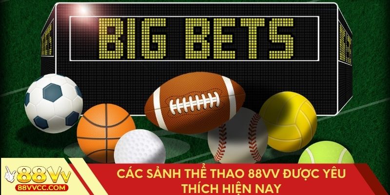 Những sảnh cá cược thể thao 88VV phổ biến